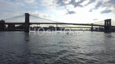 Brooklyn Bridge In New York - Video Drone Footage