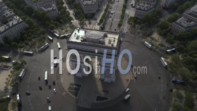 L'arc De Triomphe à Paris Vidéo Drone