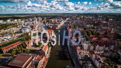 Gdansk, Old Town, Stare Miasto, Stara Motlawa - Video Drone Footage