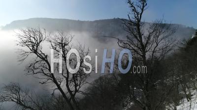Paysage Enneigé, Massif Des Vosges, France - Vidéo Drone