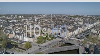 Video Drone Footage Of Rennes City, Brittany, France