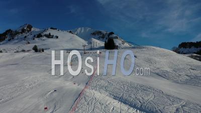 Ski Station, Chinaillon, Alps Mountains - Video Drone Footage