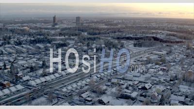 Aerial Winter View Over Sollentune, Stockholm Sweden - Aerial Video By Drone 