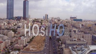2019 - Aerial Video Over The City Of Amman, Jordan With Streets And Traffic - Video Drone Footage