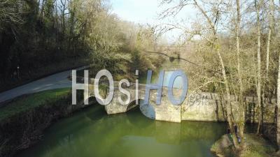 Village Of Saint-Pastour In Sunny Day - Video Drone Footage