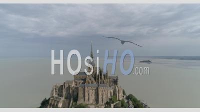 The Mont Saint Michel In Normandy, France - Video Drone Footage