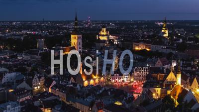 Tallinn Skyline Estonia Night, Evening, Sunset - Video Drone Footage