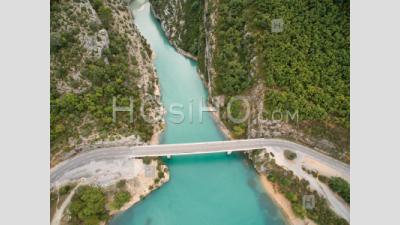 Aerial Photography Of A Road In Gorges Du Verdon, France - Aerial Photography