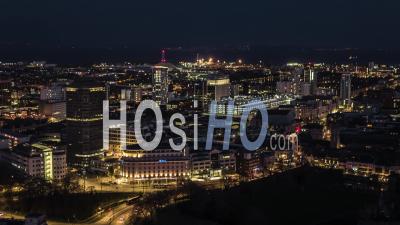 Cardiff Pays De Galles Royaume-Uni, De Nuit - Vidéo Drone