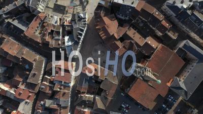 Saint-Michel Place, La Motte Place, Pedestrian District, During Covid-19 Confinement - Video Drone Footage