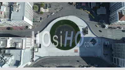 Omonoia Square Center Of Athens Greece Covid-19 - Drone Footage