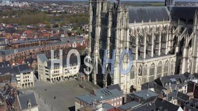  Cathedral Notre Dame Of Amiens During Covid-19 Outbreak, France