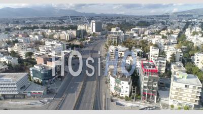 Principales Rues Et Avenues D'athènes En Grèce En Raison Du Confinement De Covid-19 - Vidéo Par Drone