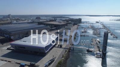 Empty Lorient La Base Of Lorient, At Day15 Of Covid-19 Outbreak,France - Video Drone Footage