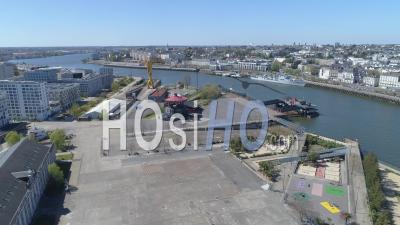 Empty Spaces Of The Machine De L’ile In The Island Of Nantes, At Day19 Of Covid-19 Outbreak, France - Video Drone Footage