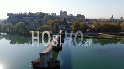 Avignon City In Confinement - Video Drone Footage
