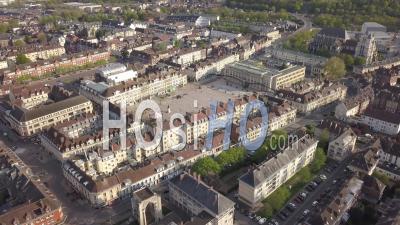 Aerial View Of Place Jeanne Hachette In Beauvais, Oise, France - Video Drone Footage
