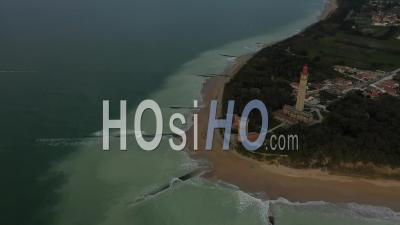 Baleines Lighthouse Drone Point Of View During Covid-19 Outbreak
