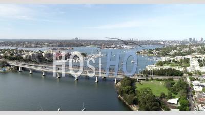 Iron Cove And Rozelle Tracking Shot - Video Drone Footage