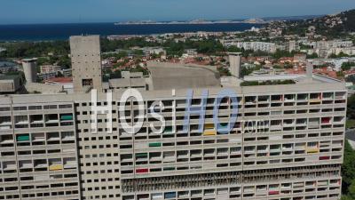 Cité Radieuse De L'architecte Le Corbusier, Marseille - Séquences Vidéo Drone
