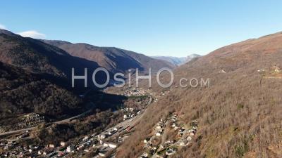 Ax-Les-Thermes And The Surrounding Peaks - Video Drone Footage
