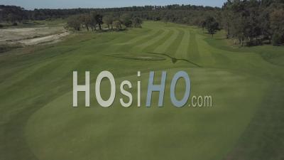 Aerial View Golf And Pinsolle Pond - Video Drone Footage