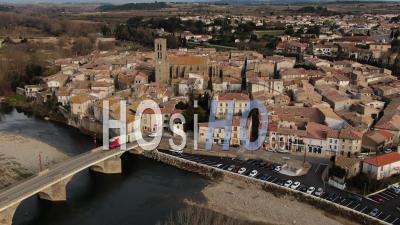 Trebes, Aude River And Flooded Places After The Tempest, Helicopter Point Of View