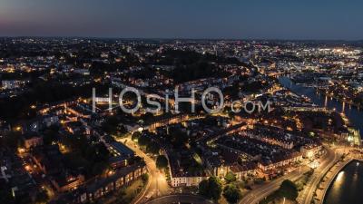 Aerial View Shot Of Bristol Uk - Video Drone Footage