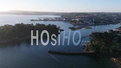 Global View Of Douarnenez By Drone From Treboul, Douarnenez, Finistere, Brittany, France