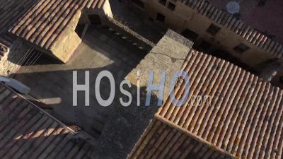Miramas Old Village In Provence In Winter - Video Drone Footage