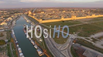 Port Of Aigues-Mortes - Video Drone Footage