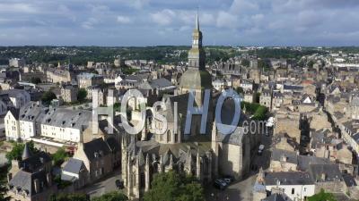 Aerial View Of Dinan - Video Drone Footage