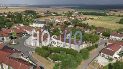 Aerial View Of Colombey-Les-Deux-Eglises - Video Drone Footage