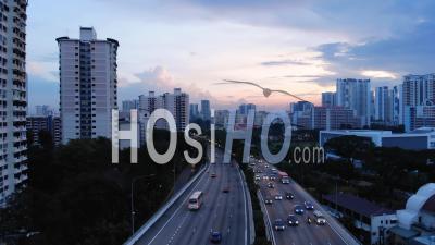 Vue Aérienne Du Paysage Urbain De Singapour