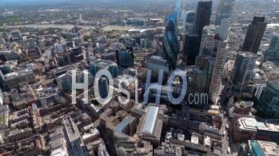 Ville De Londres Et Tamise, Londres, Filmé En Hélicoptère