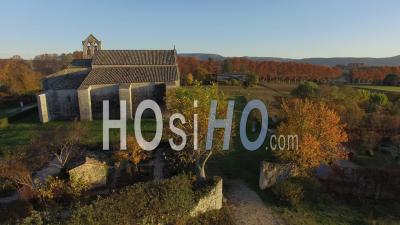 Salagon Priory, Video Drone Footage In Autumn, Mane, France