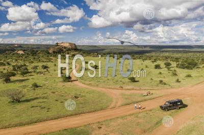Baboon Rock At Sosian Ranch, Laikipia County, Kenya - Aerial Photography