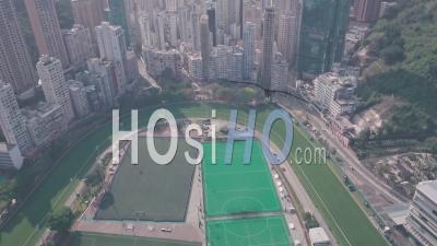 Hippodrome De Hong Kong Jockey Club Et Happy Valley. Vidéo Aérienne Par Drone