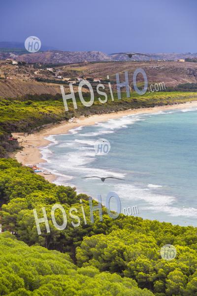 Sicily, Capo Bianco Beach And The Mediterranean Sea In The Province Of Agrigento, Sicily, Italy, Europe
