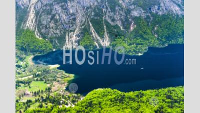 Slovenia. Lake Bohinj (bohinjsko Jezero) Seen From Vogel Ski Resort, Triglav National Park, Julian Alps, Slovenia, Europe