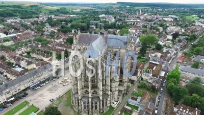 The Beauvais Cathedral In France - Video Drone Footage