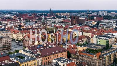 Hôtel De Ville, Ratusz, Vieille Ville, Stare Miasto, Wroclaw Vidéo Drone
