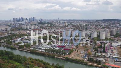 Nanterre City - Suburb Of Paris - Video Drone Footage