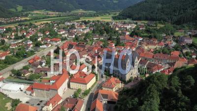 Friesach Glan District Of Carinthia, Austria - Video Drone Footage