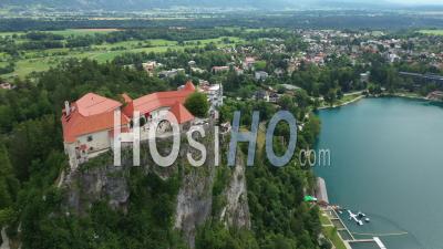 Bled Castle, Slovenia - Video Drone Footage