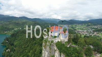 Bled Castle, Slovenia - Video Drone Footage