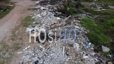 Fly Over Garbage Dump Site - Video Drone Footage
