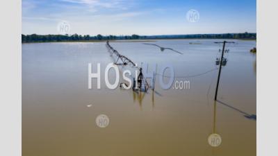 Inondations Dans Le Delta Du Mississippi - Photographie Aérienne