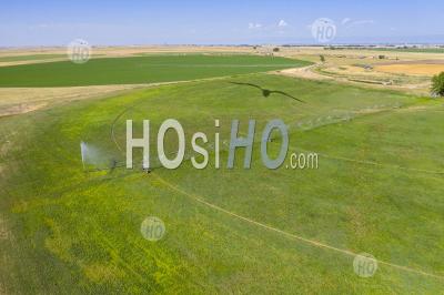 Irrigation à Pivot Central Dans L'est Du Colorado - Photographie Aérienne