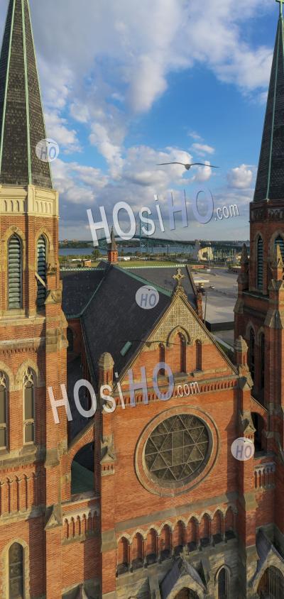 Ste. Anne De Detroit Catholic Church - Aerial Photography